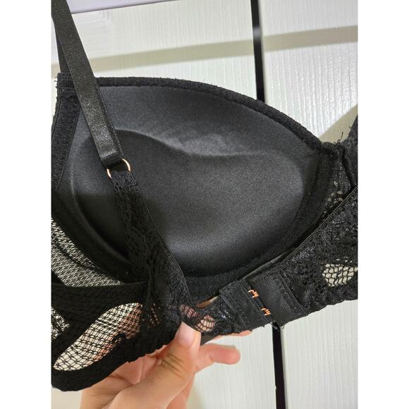 International intimates 34C women's lace black push up bra - Picture 7 of 9